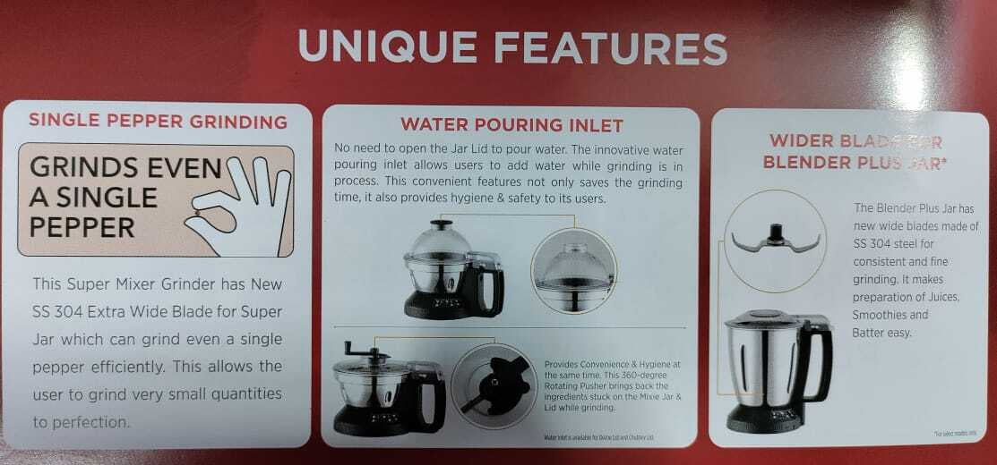 Panasonic MX-AE475 750W 4 Jars Mixer Grinder With 9 in 1 Functions